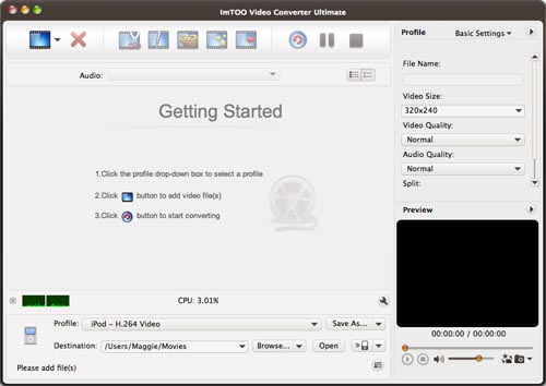 First, download ImTOO Video Converter Ultimate for Mac.