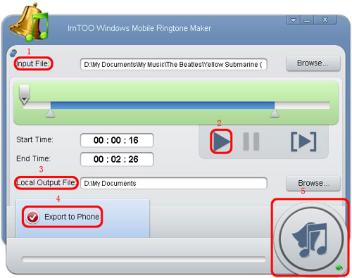 ImTOO Windows Mobile Ringtone Maker